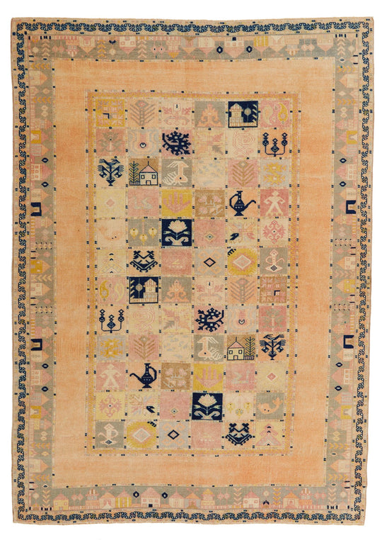 7x10 Multicolor Turkish Tribal Rug