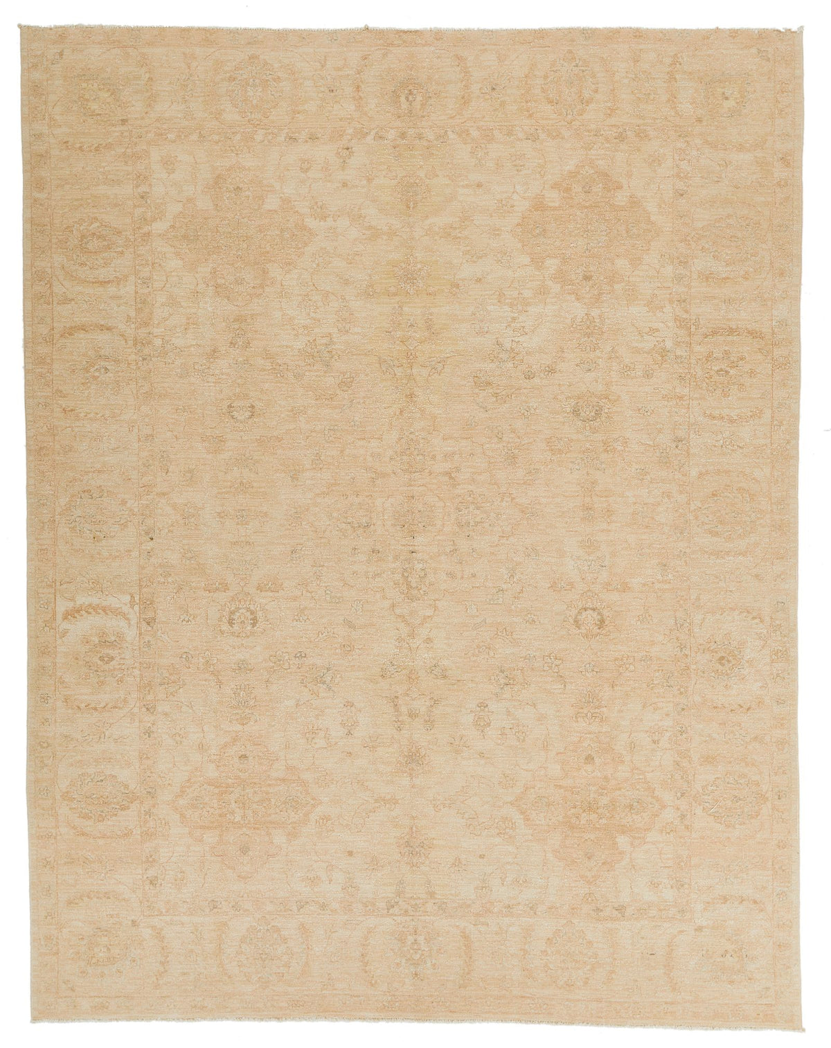 9x12 Beige Turkish Oushak Rug