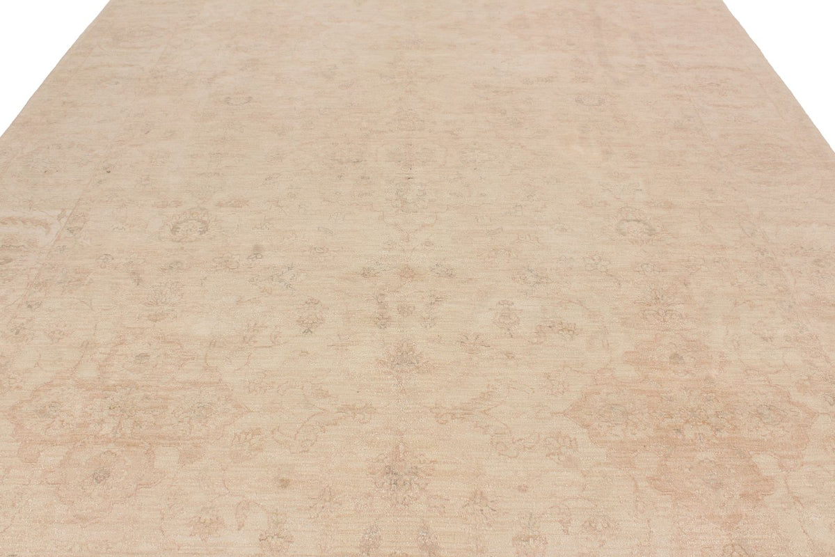 9x12 Beige Turkish Oushak Rug