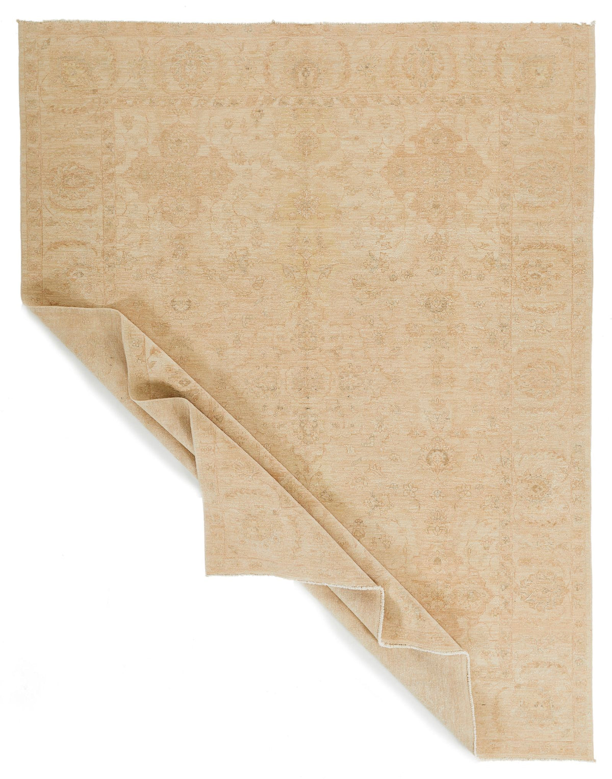 9x12 Beige Turkish Oushak Rug