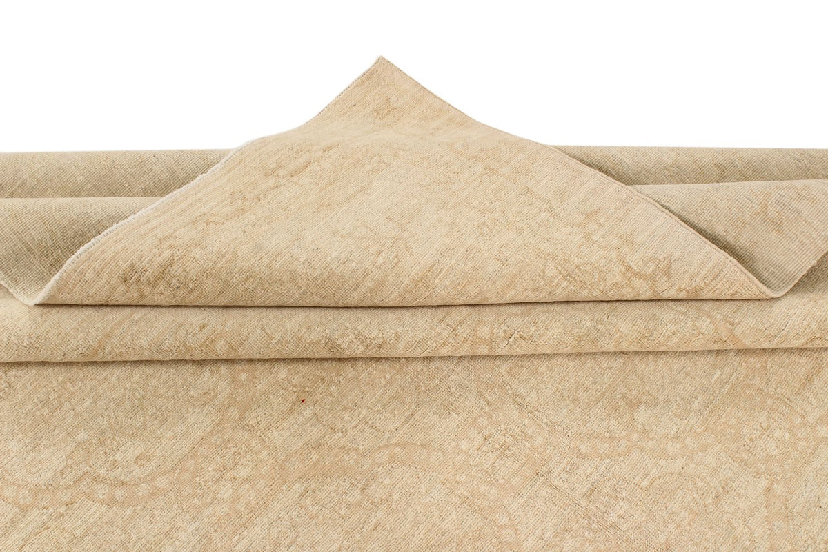 7x9 Beige Turkish Oushak Rug