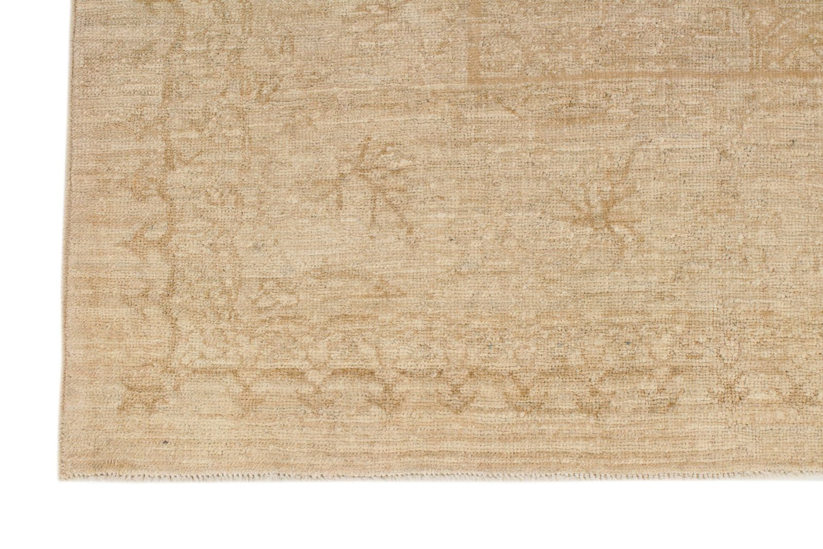 7x9 Beige Turkish Oushak Rug
