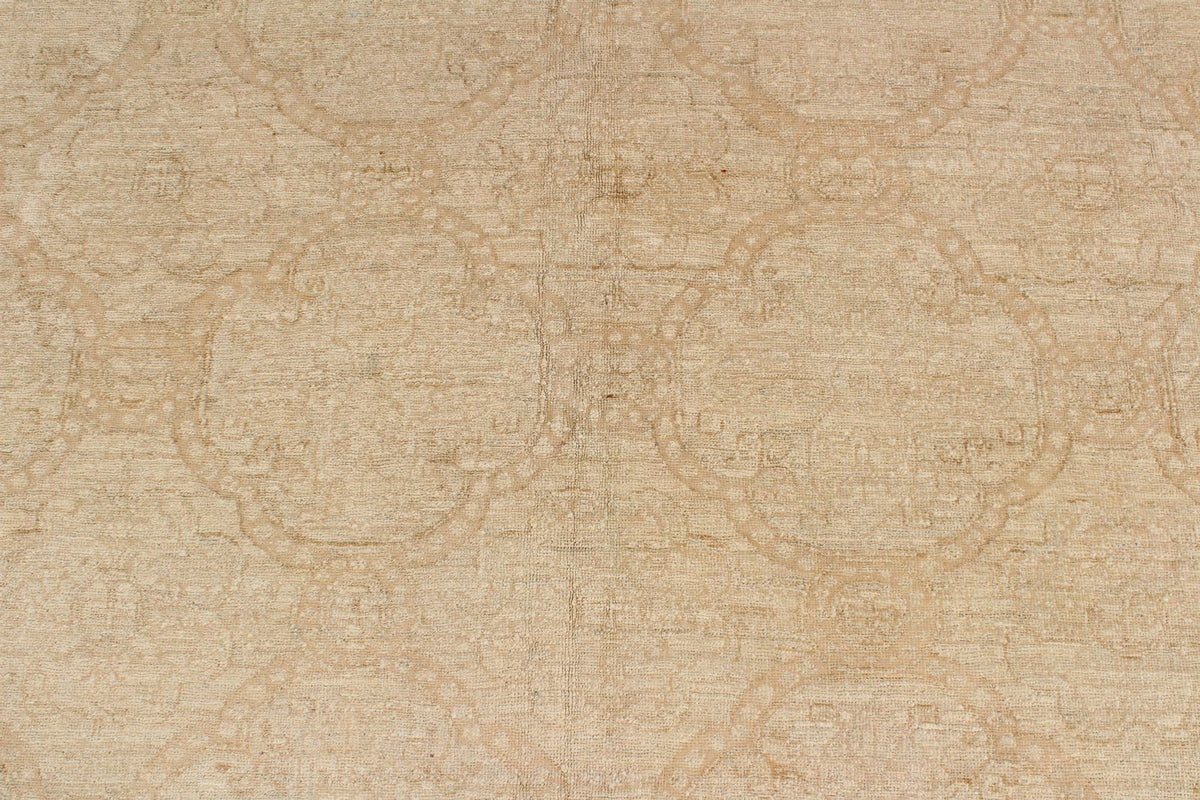 7x9 Beige Turkish Oushak Rug