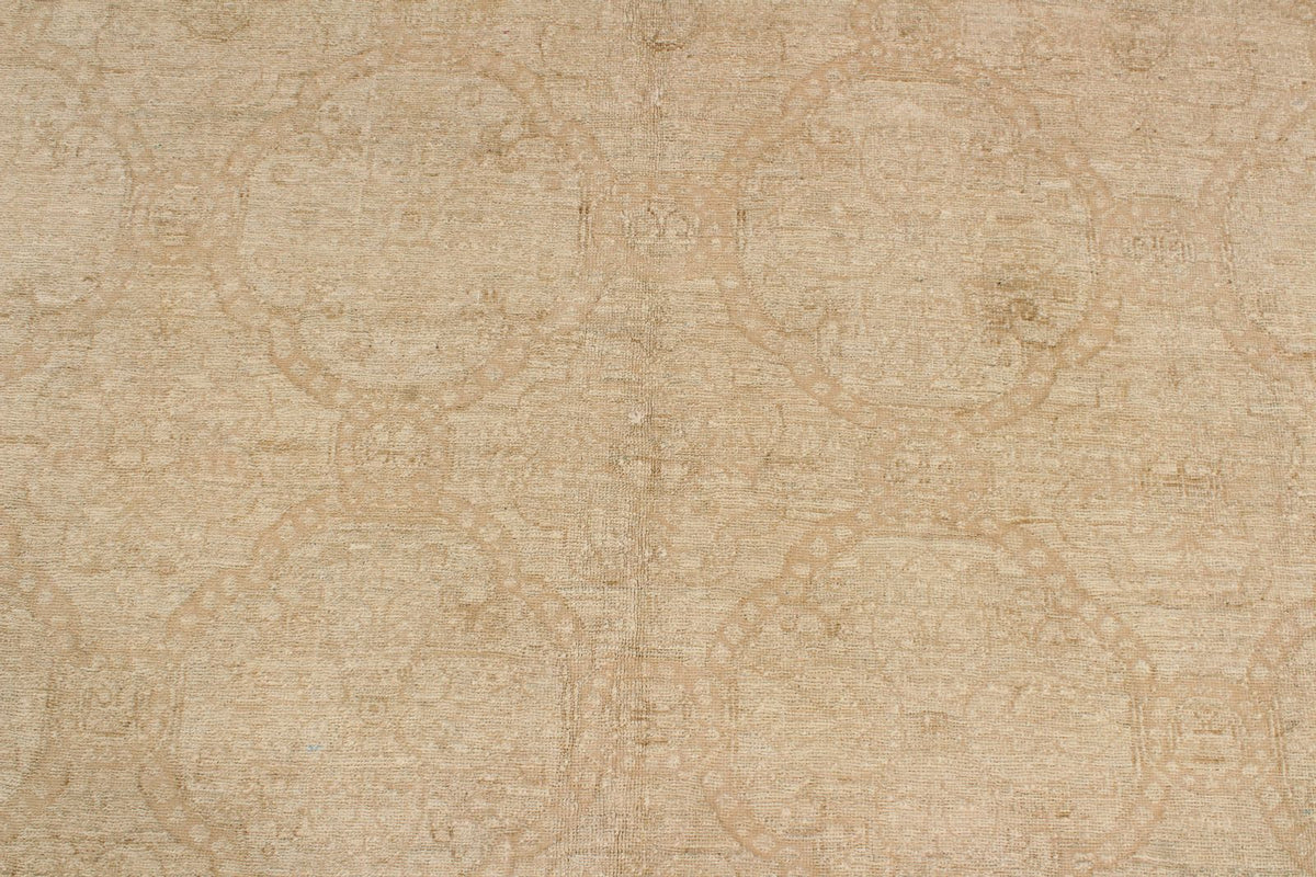 7x9 Beige Turkish Oushak Rug