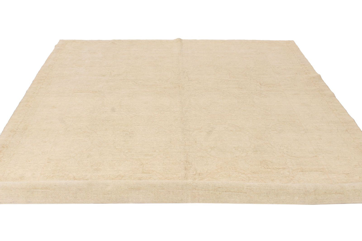 7x9 Beige Turkish Oushak Rug