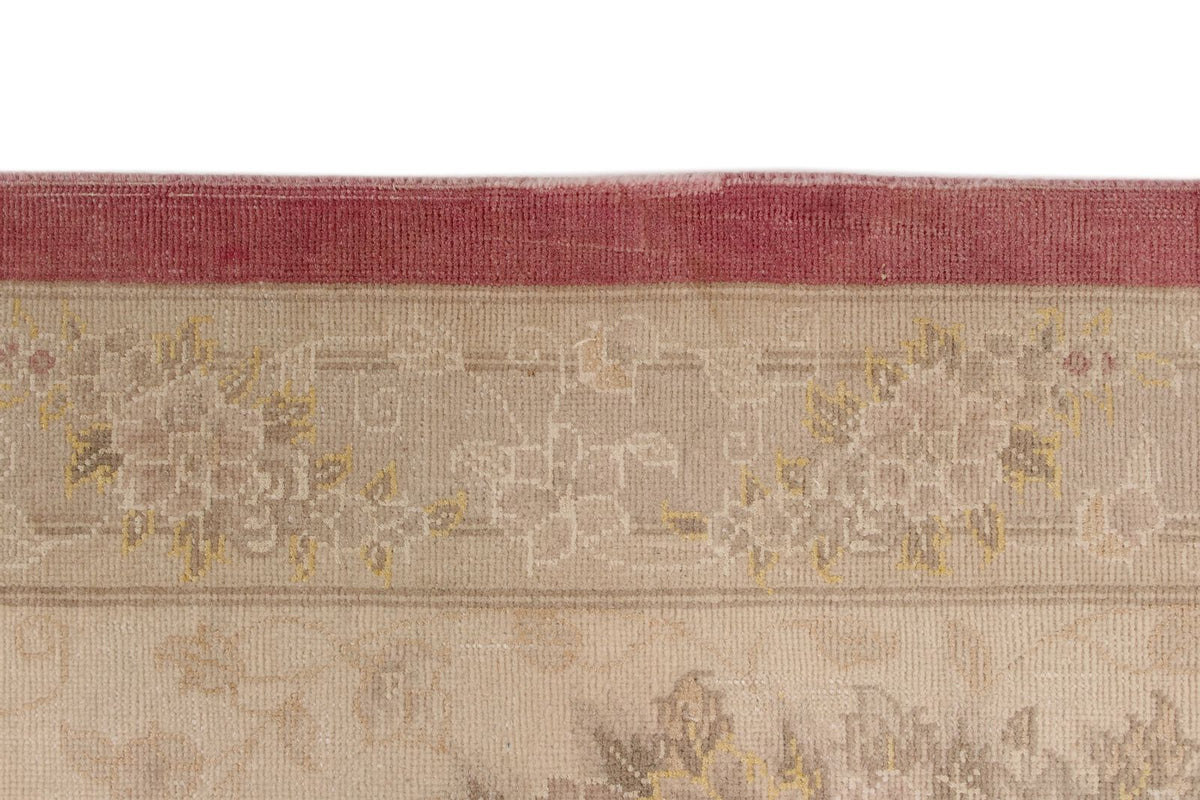 9x12 Pink and Beige Turkish Traditional Rug