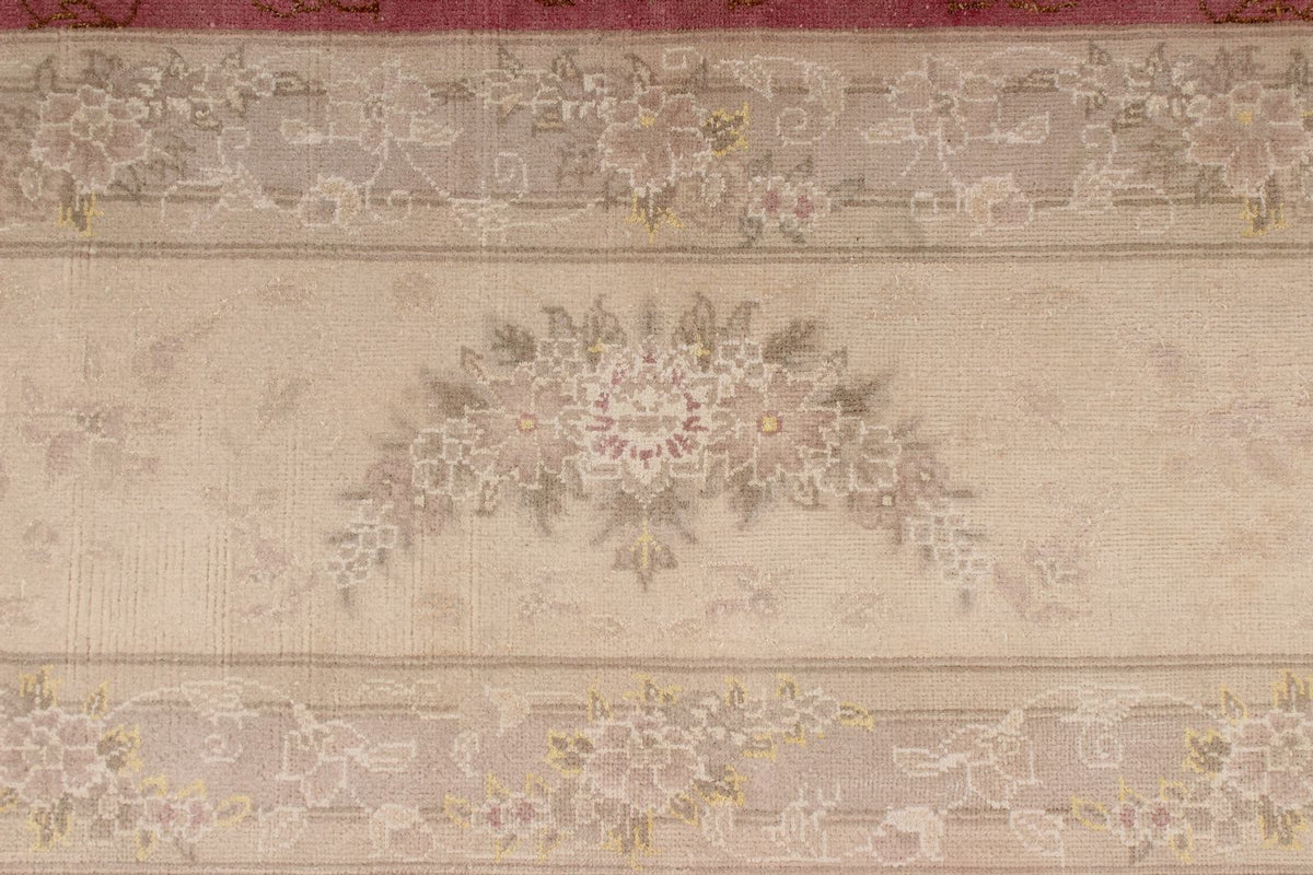 9x12 Pink and Beige Turkish Traditional Rug
