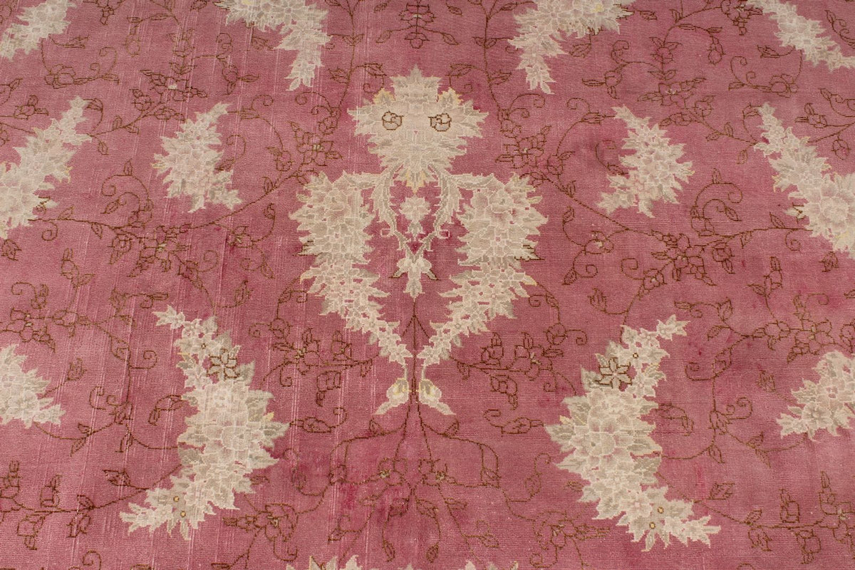 9x12 Pink and Beige Turkish Traditional Rug