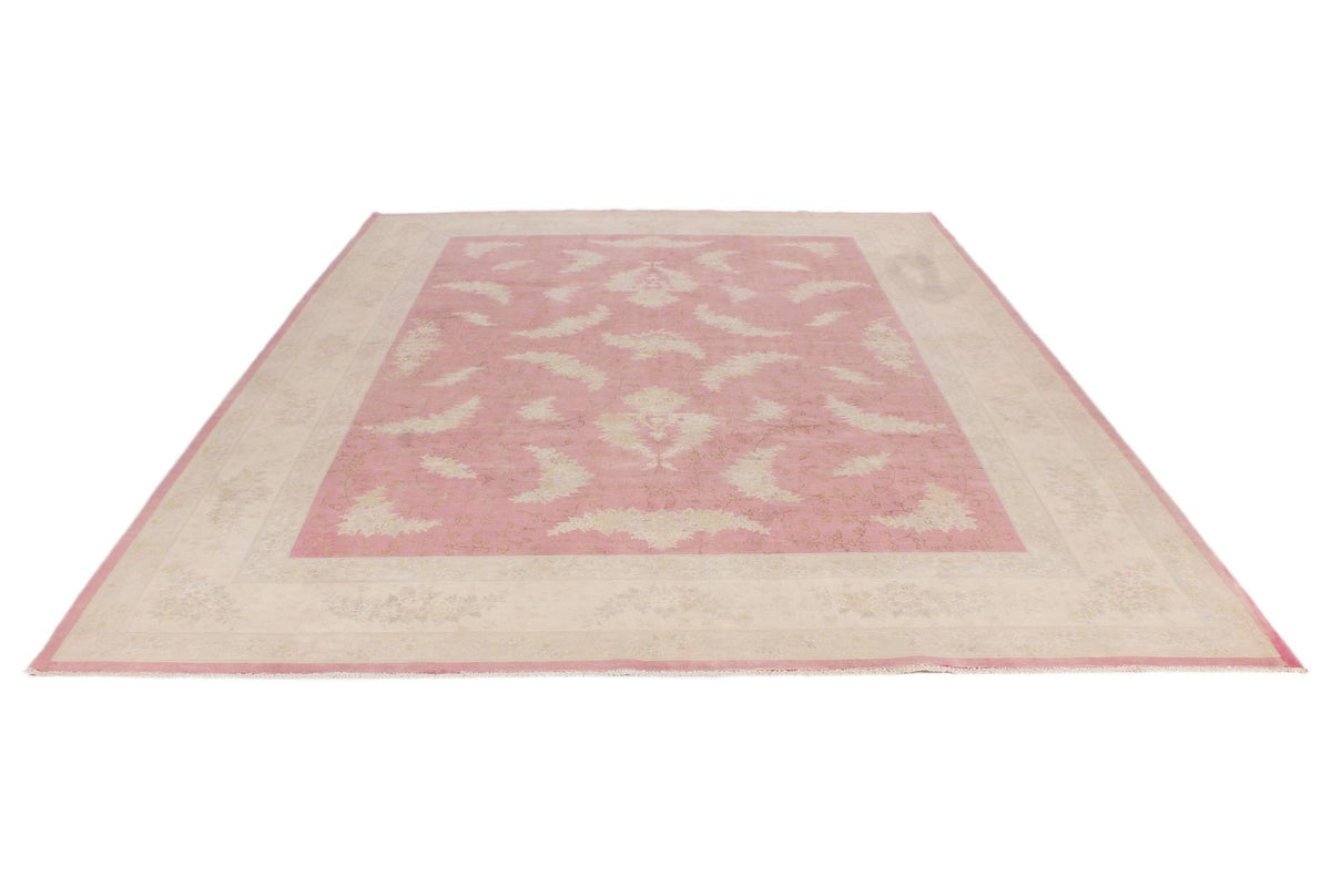 9x12 Pink and Beige Turkish Traditional Rug