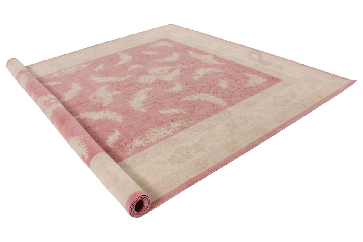 9x12 Pink and Beige Turkish Traditional Rug