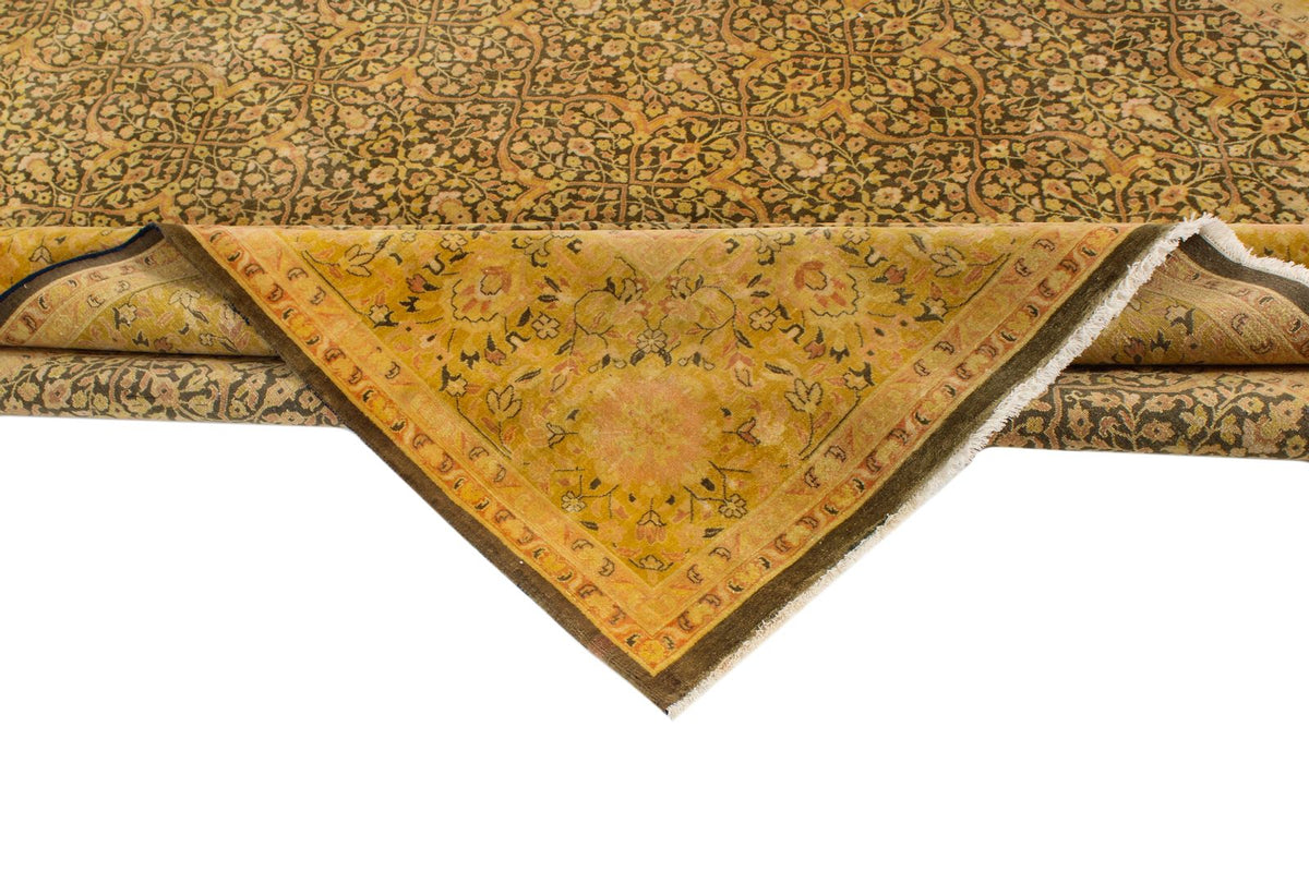 8x10 Yellow and Brown Persian Rug