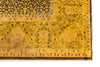 Vintage Handmade 8x10 Yellow and Brown Persian Farahan Distressed Area Rug