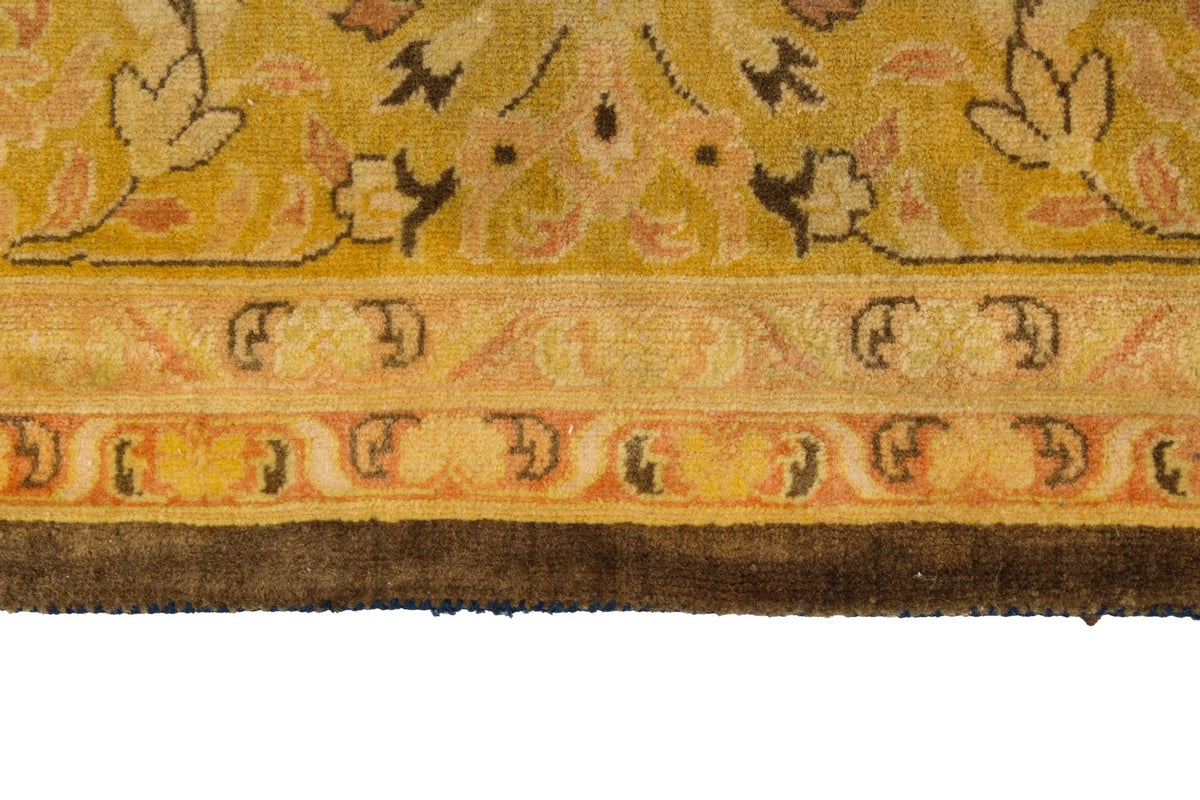 8x10 Yellow and Brown Persian Rug