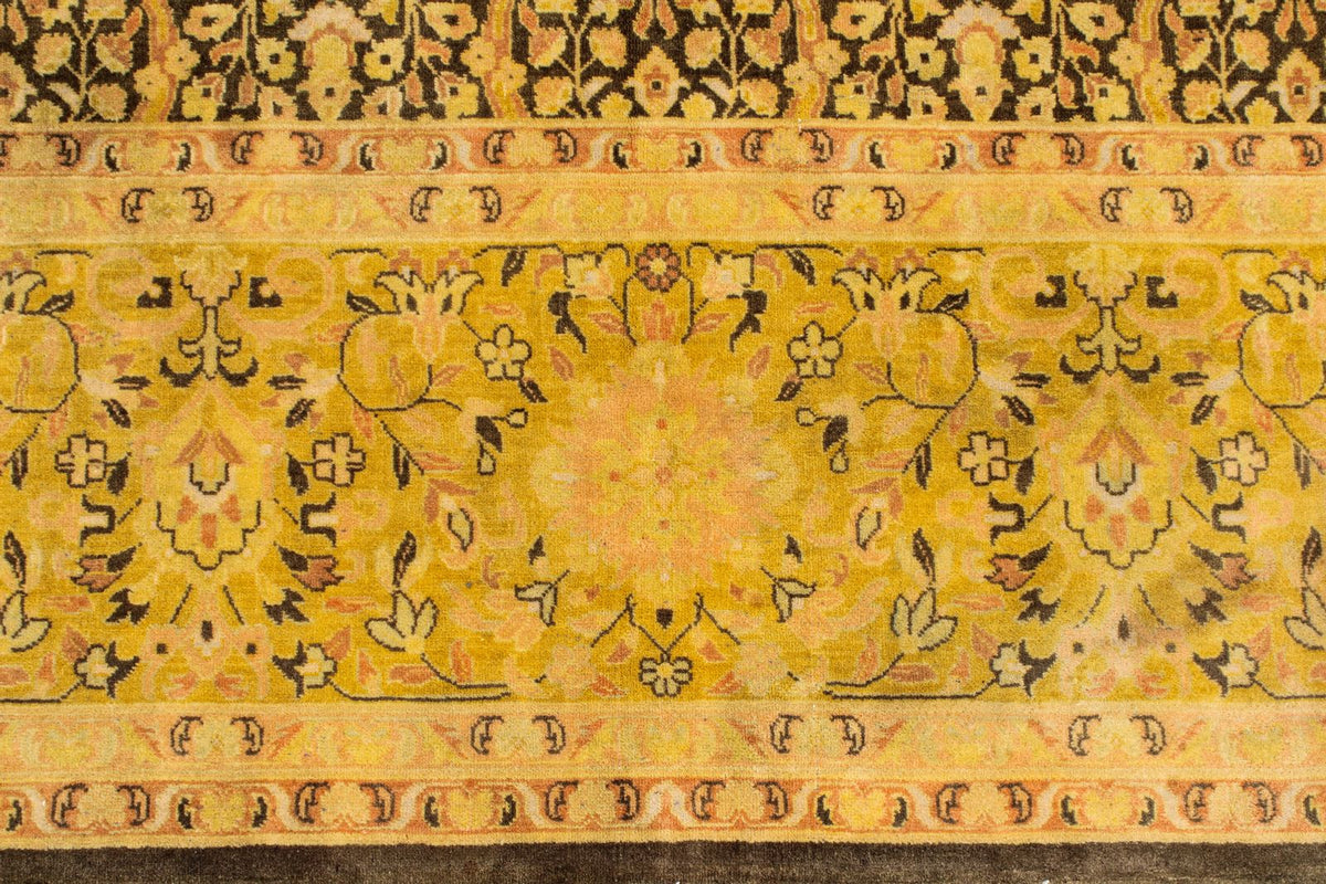 8x10 Yellow and Brown Persian Rug