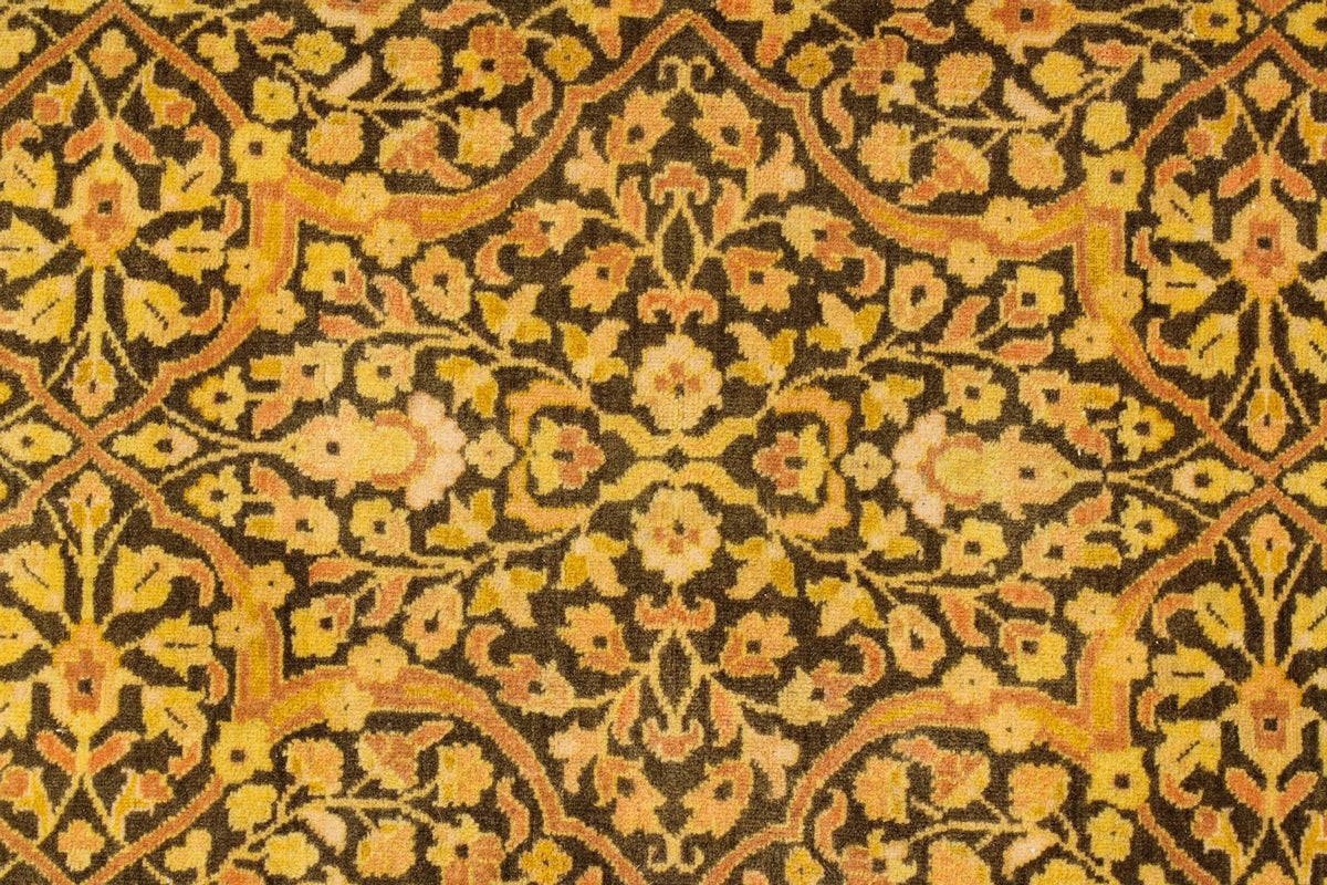 8x10 Yellow and Brown Persian Rug