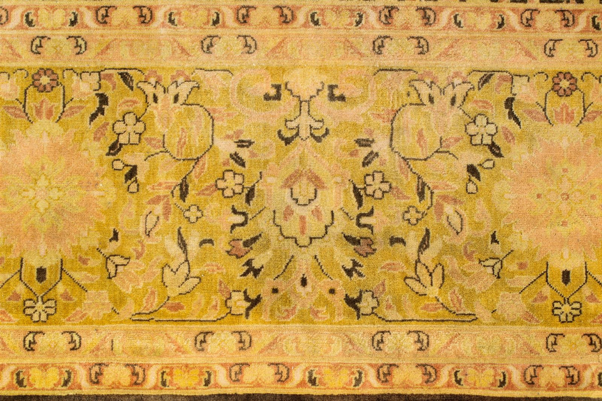 8x10 Yellow and Brown Persian Rug