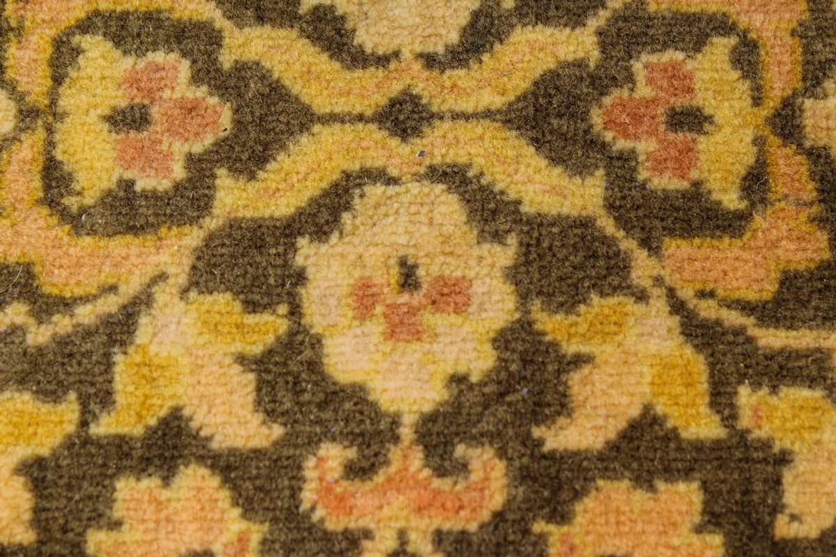 8x10 Yellow and Brown Persian Rug