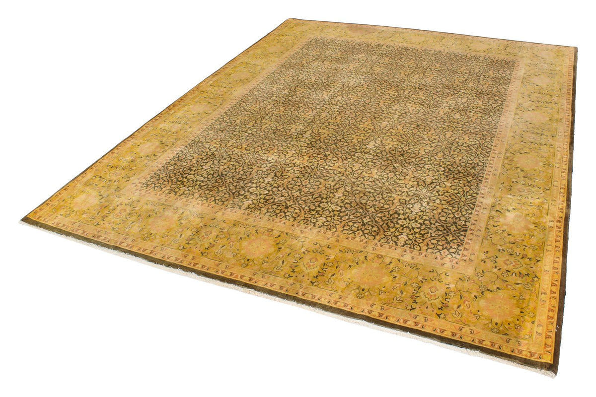 8x10 Yellow and Brown Persian Rug