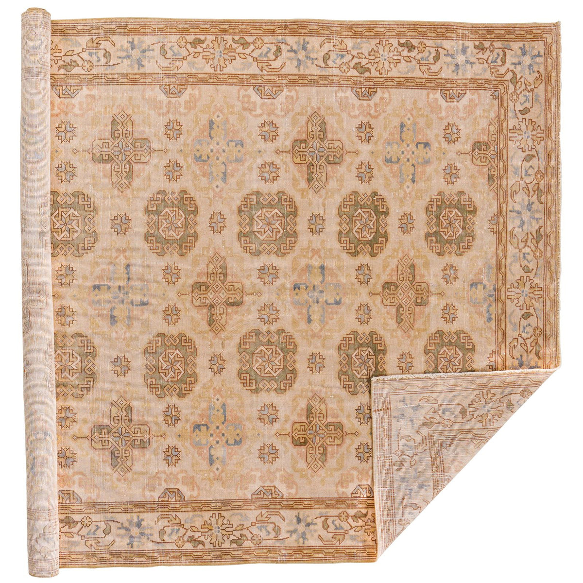 6x10 Beige and Ivory Turkish Traditional Rug