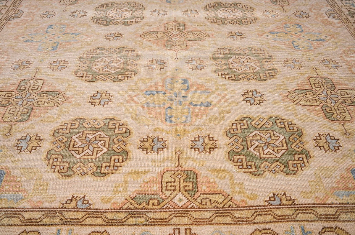 6x10 Beige and Ivory Turkish Traditional Rug