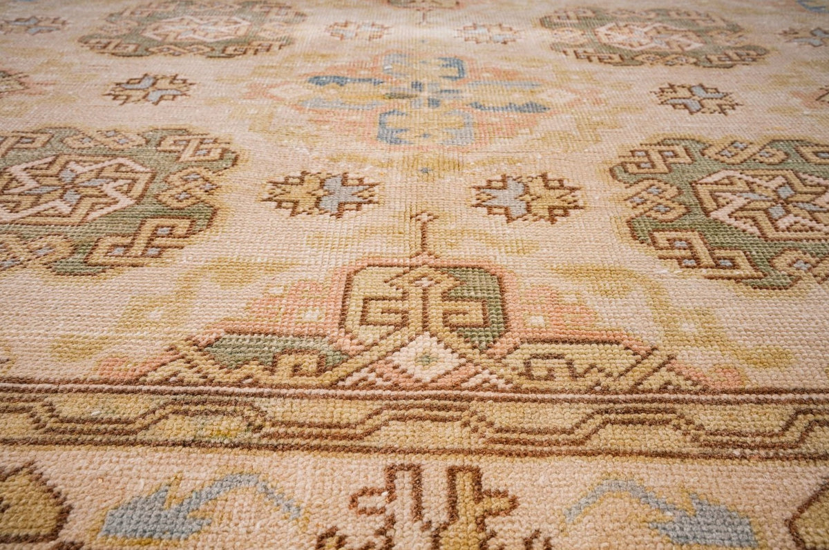 6x10 Beige and Ivory Turkish Traditional Rug