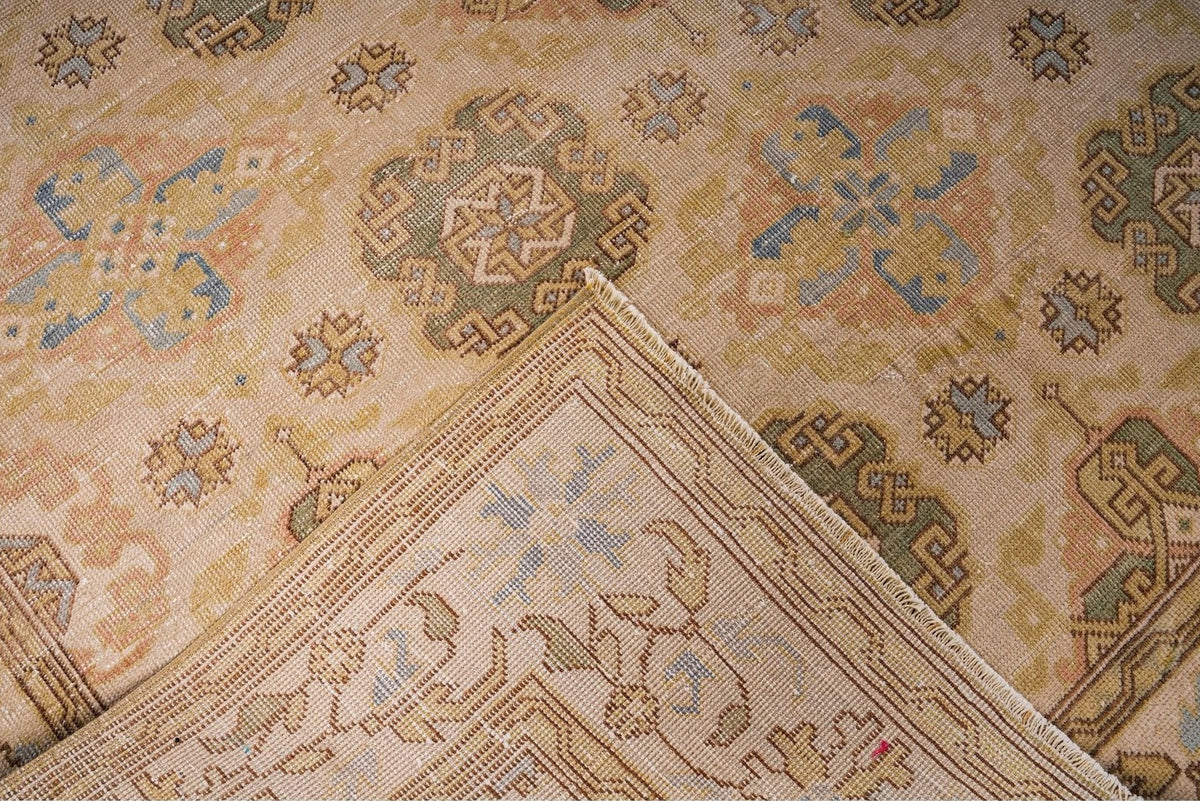 6x10 Beige and Ivory Turkish Traditional Rug
