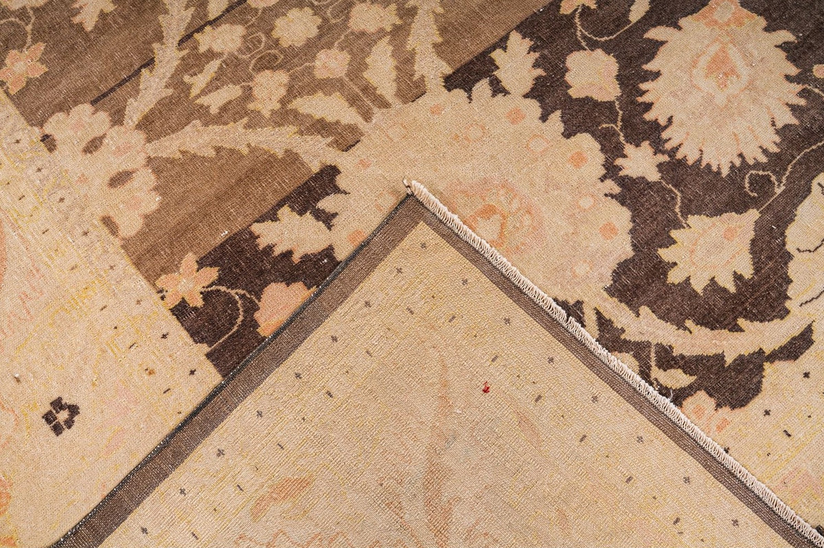 11x14 Beige and Brown Turkish Traditional Rug