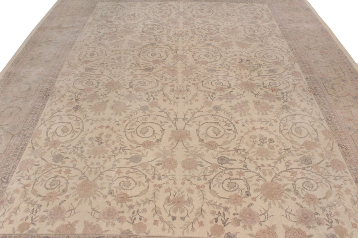 9x12 Ivory and Beige Persian Traditional Rug