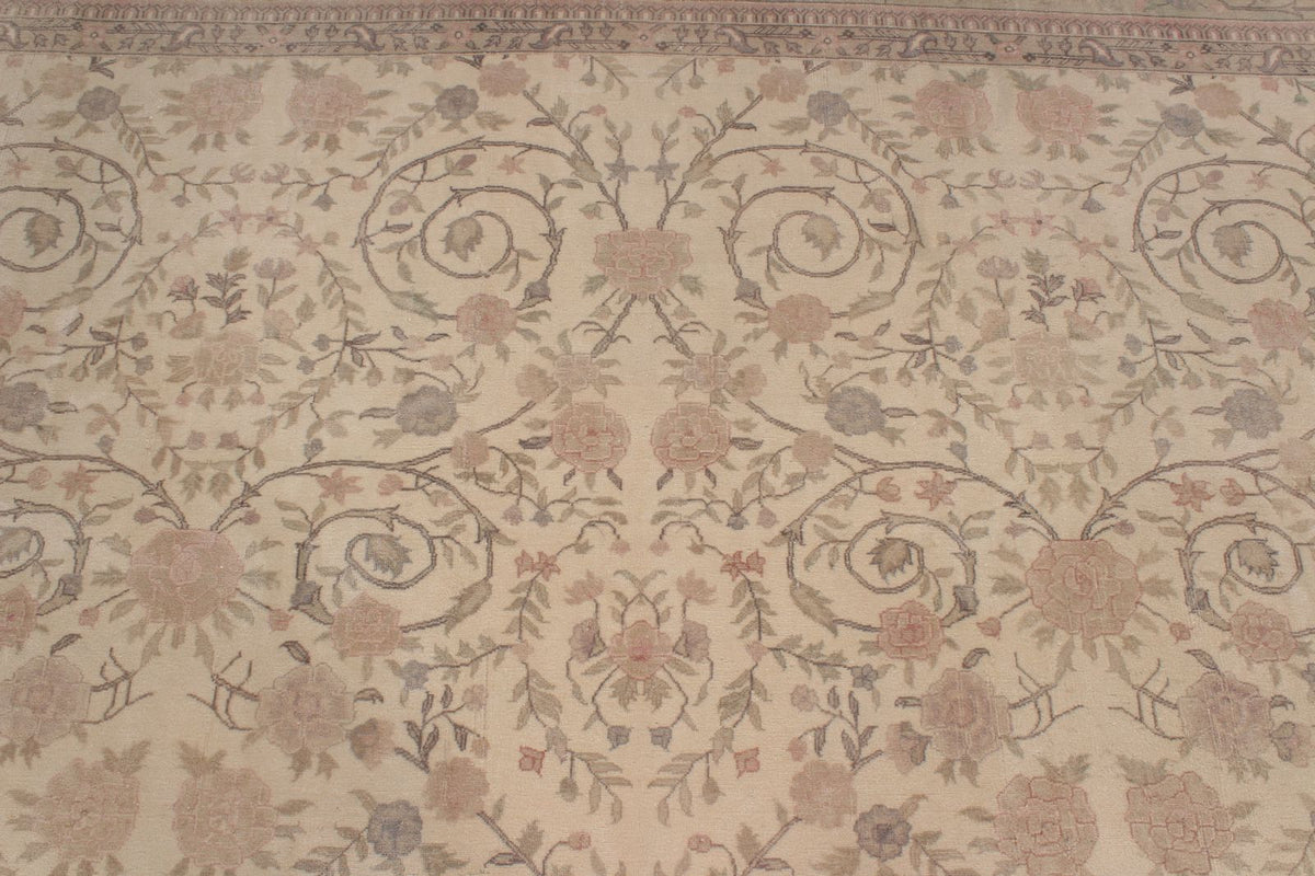 9x12 Ivory and Beige Persian Traditional Rug