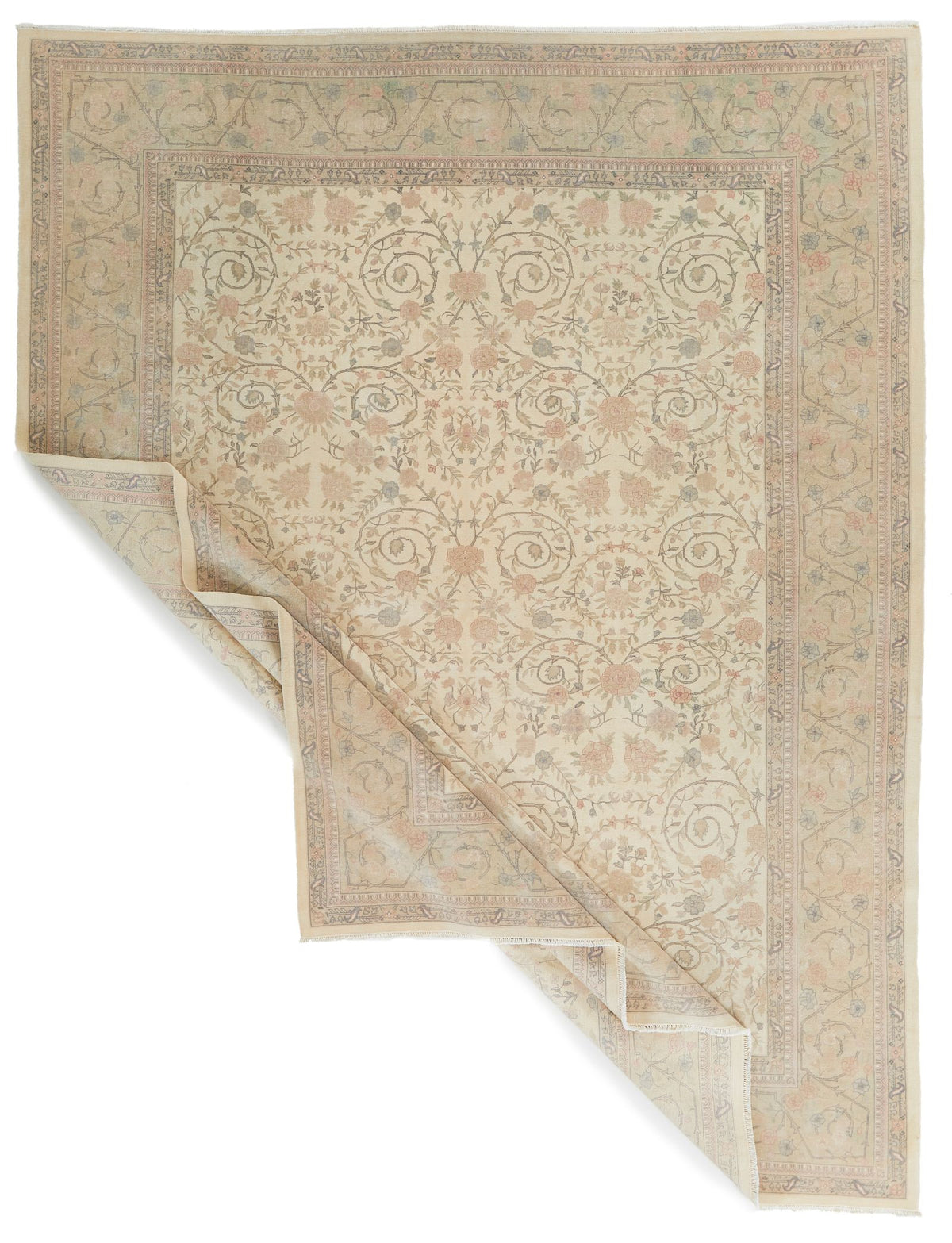 9x12 Ivory and Beige Persian Traditional Rug