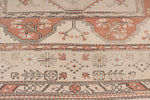 Vintage Handmade 8x12 Beige and Rust Anatolian Turkish Traditional Distressed Area Rug