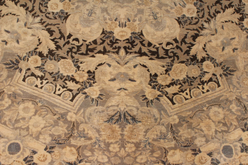 6x6 Dark Brown and Brown Traditional Rug