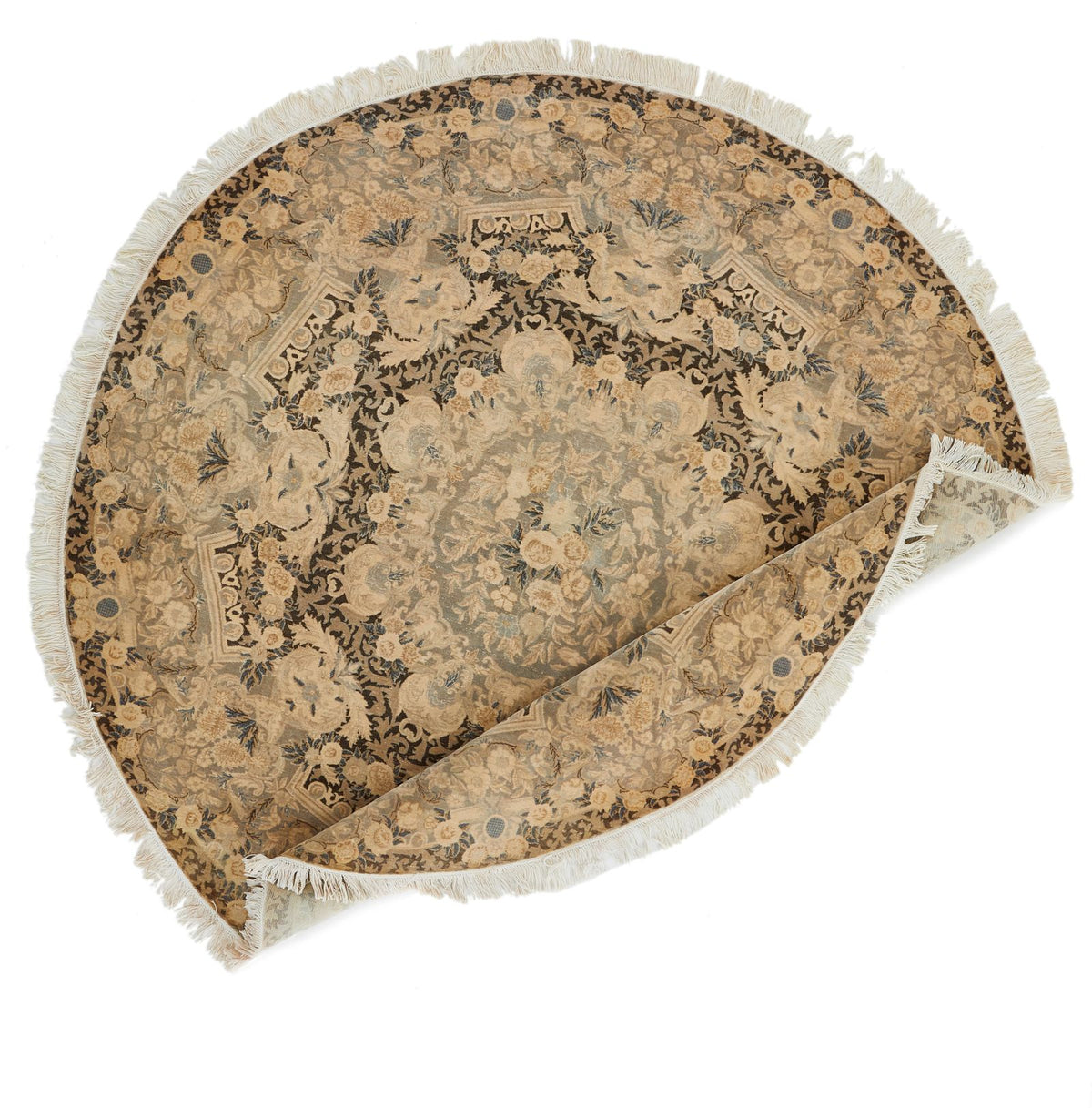 6x6 Dark Brown and Brown Traditional Rug