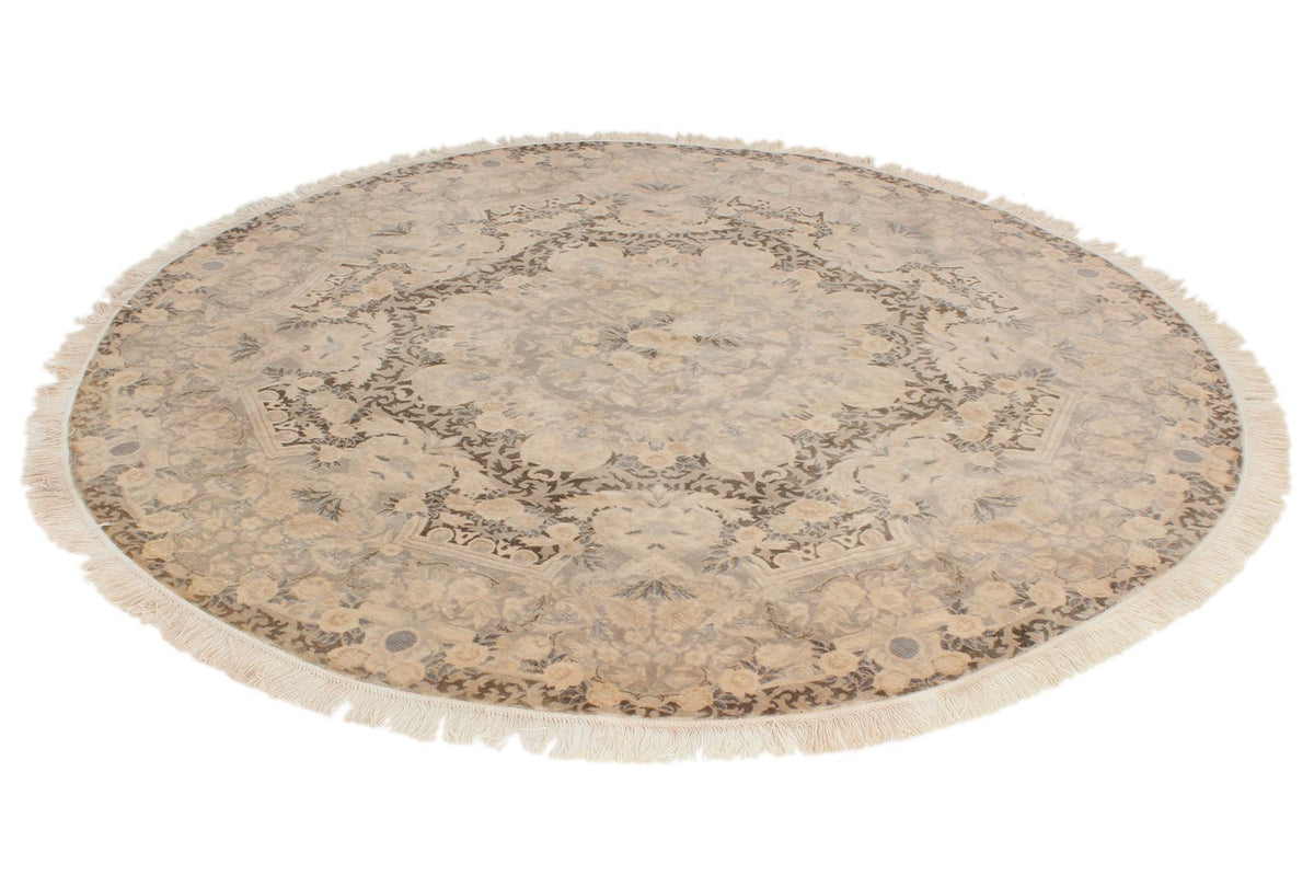 6x6 Dark Brown and Brown Traditional Rug
