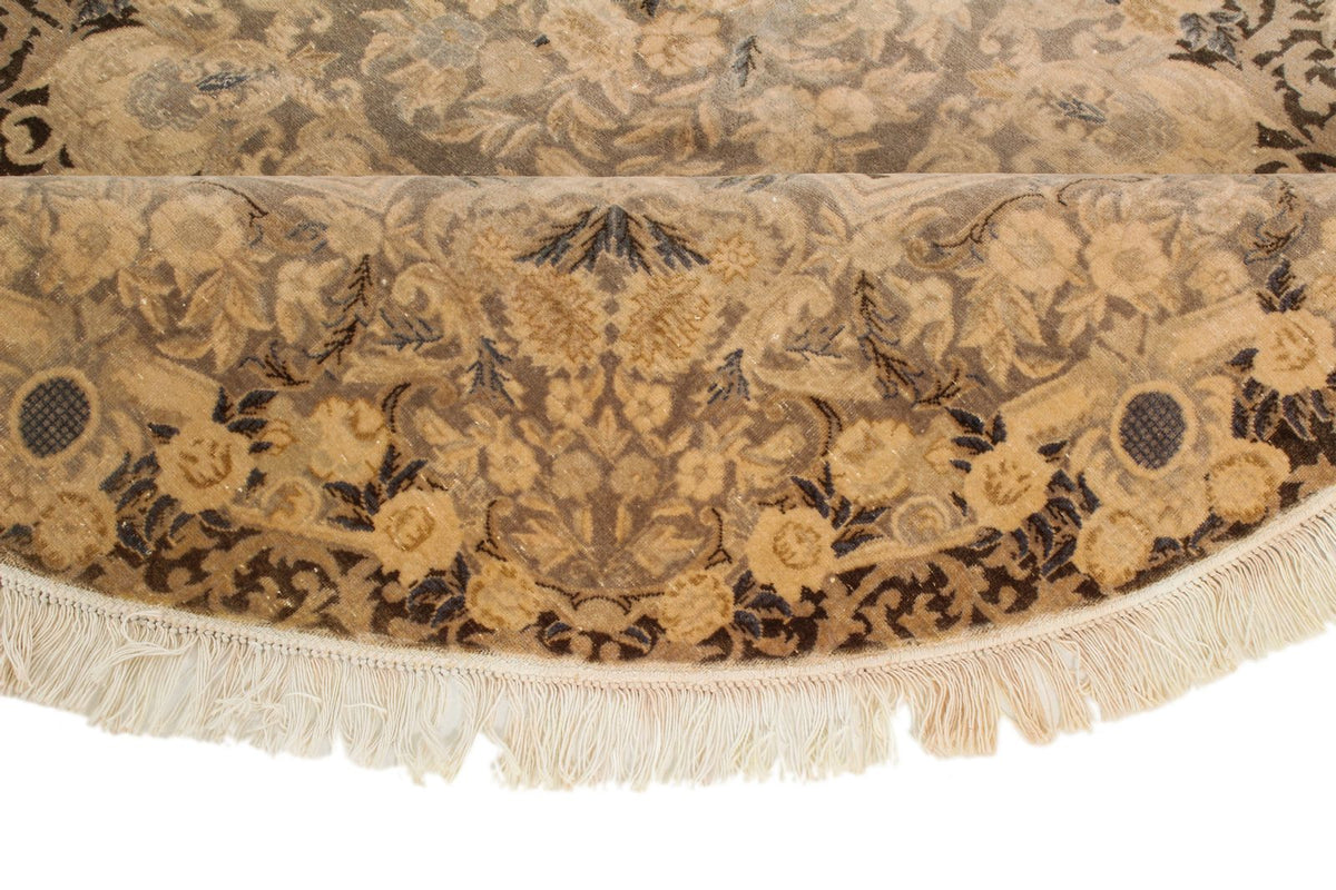 6x6 Dark Brown and Brown Traditional Rug