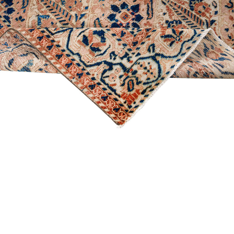 Vintage Handmade 6x9 Multicolor Persian Bahtiyari Distressed Area Rug