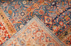 Vintage Handmade 7x15 Blue and Multicolor Persian Malayer Distressed Area Runner