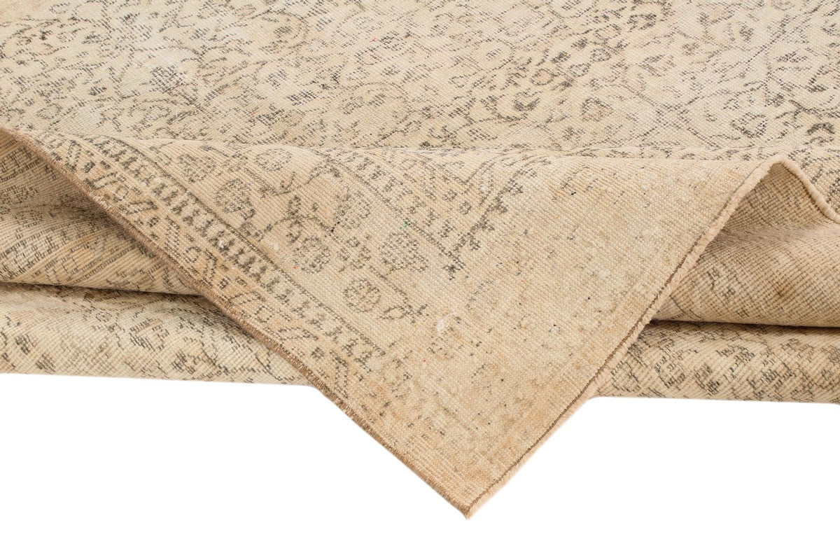 7x10 Beige and Brown Turkish Anatolian Rug