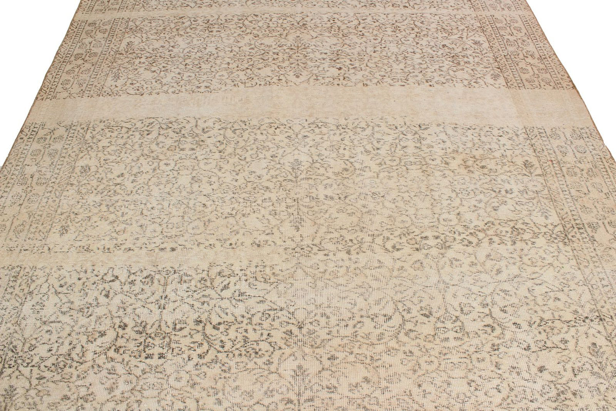 7x10 Beige and Brown Turkish Anatolian Rug