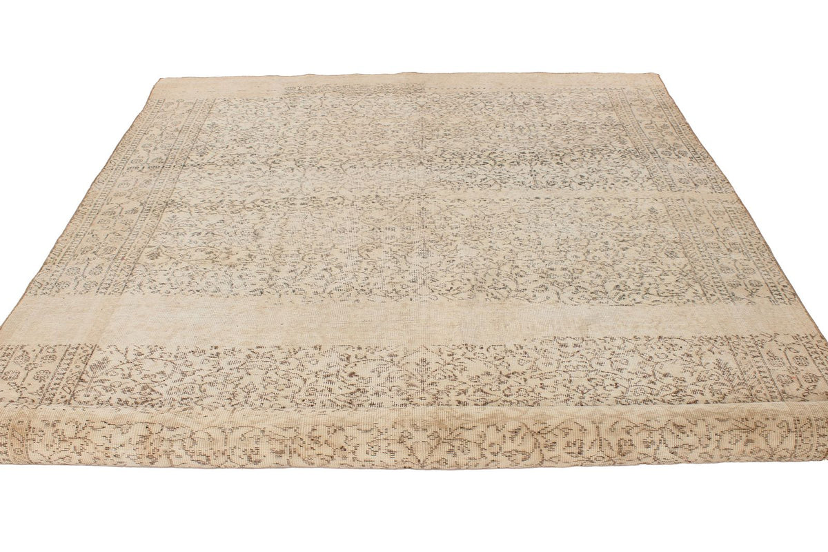 7x10 Beige and Brown Turkish Anatolian Rug