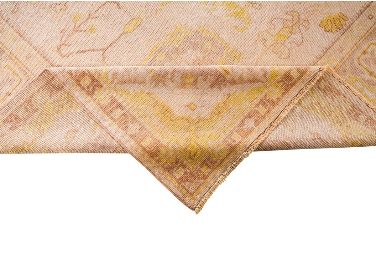 9x11 Beige Turkish Oushak Rug