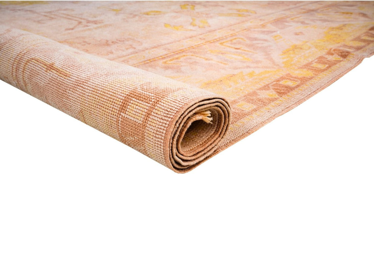 9x11 Beige Turkish Oushak Rug