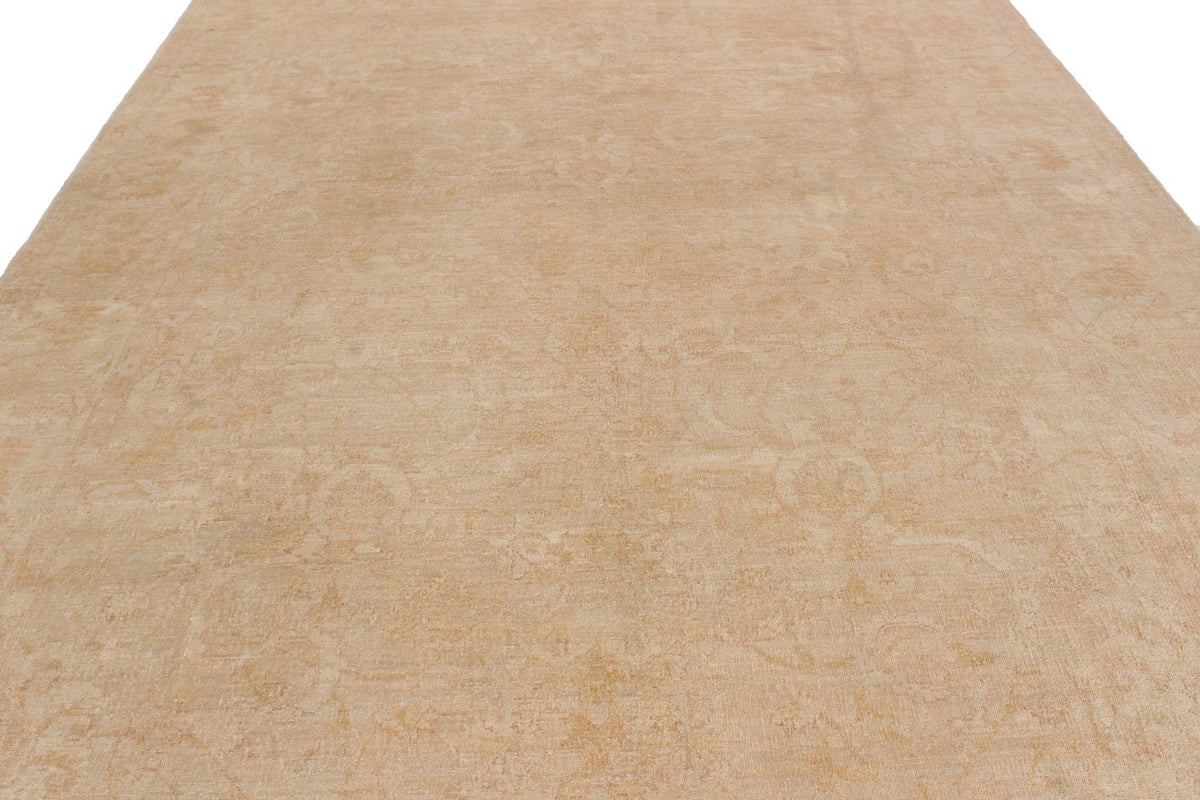 9x12 Beige Turkish Oushak Rug