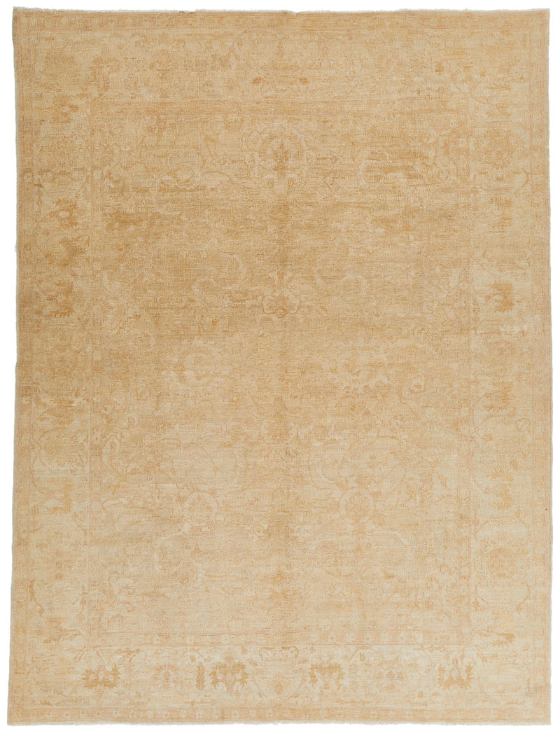 9x12 Beige Turkish Oushak Rug