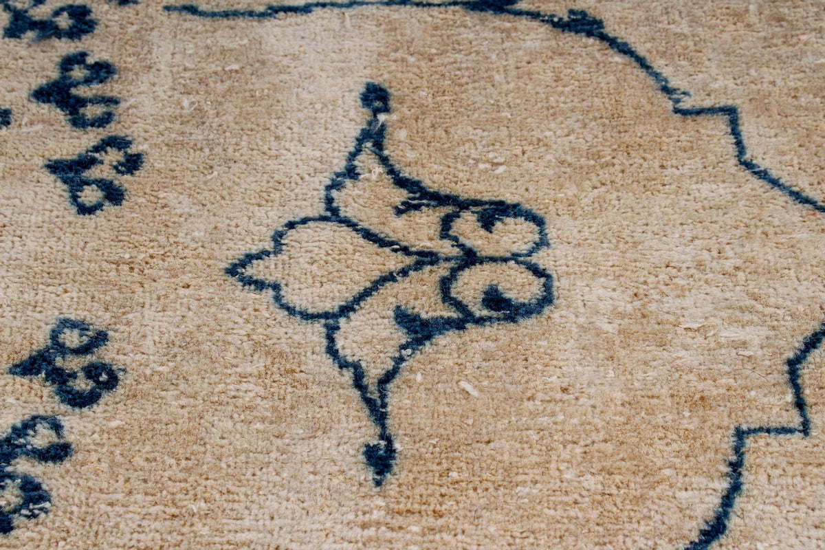 6x9 Beige and Blue Persian Traditional Rug