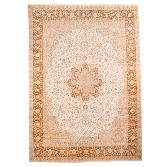 10x14 Beige and Brown Persian Rug