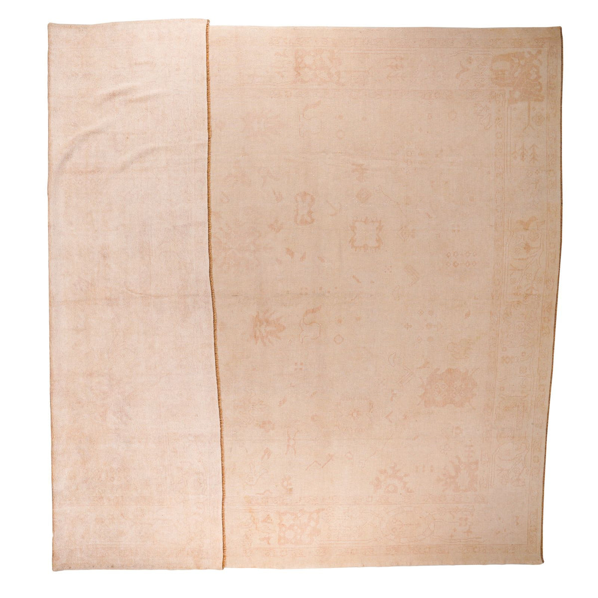 12x14 Beige Turkish Oushak Rug
