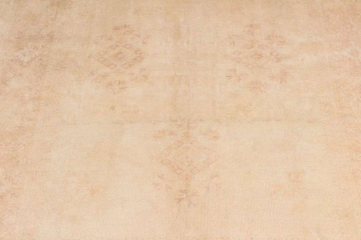 8x11 Beige and Rust Turkish Milas Rug