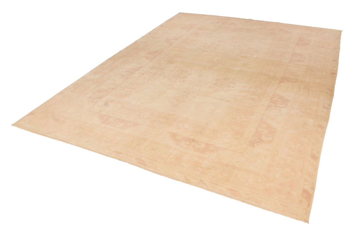 8x11 Beige and Rust Turkish Milas Rug