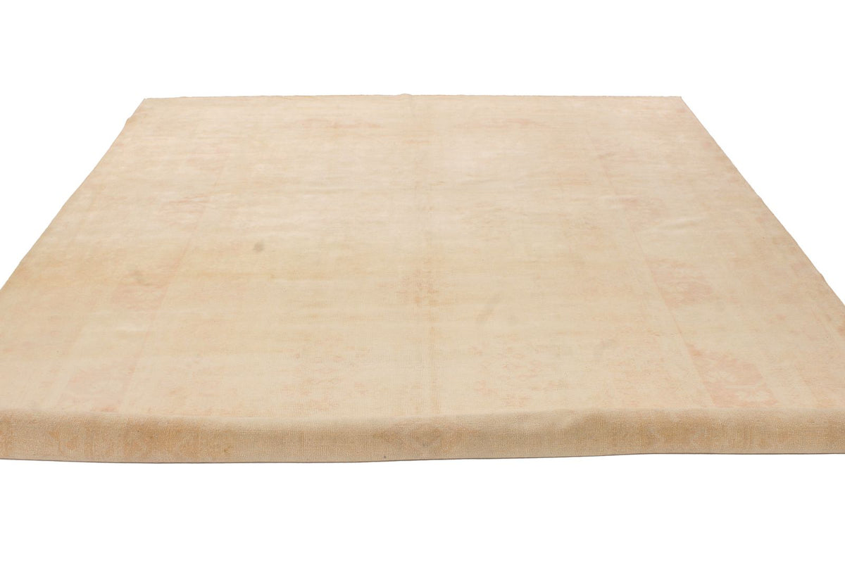 8x11 Beige and Rust Turkish Milas Rug
